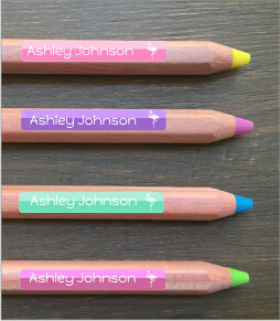 Two Tone Pencil Labels